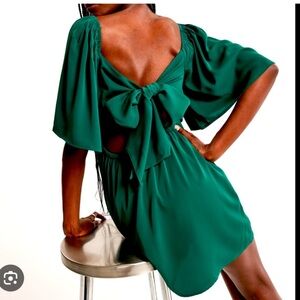 Abercrombie flutter angel sleeve mini skort dress